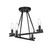 Toltec Lighting - 2807-MB - Four Light Semi-Flush Mount - Trinity - Matte Black