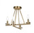 Toltec Lighting - 2807-NAB - Four Light Semi-Flush Mount - Trinity - New Age Brass