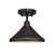 Toltec Lighting - 280-DG-418 - One Light Semi-Flush Mount - Vintage - Dark Granite