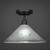 Toltec Lighting - 280-DG-701 - One Light Semi-Flush Mount - Vintage - Dark Granite