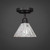 Toltec Lighting - 280-DG-7195 - One Light Semi Flush - Vintage - Dark Granite