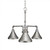 Toltec Lighting - 283-AS-410 - Three Light Chandelier - Vintage - Aged Silver