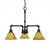 Toltec Lighting - 283-DG-454 - Three Light Chandelier - Vintage - Dark Granite