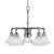 Toltec Lighting - 285-AS-7145 - Five Light Chandelier - Vintage - Aged Silver