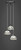 Toltec Lighting - 28-BN-9485 - Three Light Cluster Pendalier - Europa - Brushed Nickel