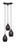 Toltec Lighting - 28-DG-426 - Three Light Cluster Pendalier - Europa - Dark Granite