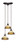 Toltec Lighting - 28-DG-9975 - Three Light Cluster Pendalier - Europa - Dark Granite