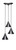Toltec Lighting - 28-MB-421 - Three Light Cluster Pendalier - Europa - Matte Black
