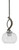 Toltec Lighting - 2901-GPDW-202 - One Light Mini Pendant - Monterey - Graphite & Painted Distressed Wood-look Metal