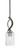 Toltec Lighting - 2901-GPDW-3002 - One Light Mini Pendant - Monterey - Graphite & Painted Distressed Wood-look Metal