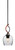 Toltec Lighting - 2901-MBWG-4812 - One Light Mini Pendant - Monterey - Matte Black & Painted Wood-look Metal