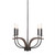 Toltec Lighting - 2904-MBDW - Four Light Chandelier - Monterey - Matte Black & Painted Distressed Wood-look Metal
