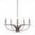 Toltec Lighting - 2905-GPDW - Five Light Chandelier - Monterey - Graphite & Painted Distressed Wood-look Metal