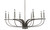 Toltec Lighting - 2908-GPDW - Eight Light Chandelier - Monterey - Graphite & Painted Distressed Wood-look Metal