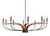 Toltec Lighting - 2910-MBWG - Ten Light Chandelier - Monterey - Matte Black & Painted Wood-look Metal
