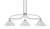 Toltec Lighting - 2936-GPDW-2121 - Three Light Island Pendant - Monterey - Graphite & Painted Distressed Wood-look Metal