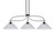 Toltec Lighting - 2936-MBDW-2162 - Three Light Island Pendant - Monterey - Matte Black & Painted Distressed Wood-look