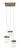 Toltec Lighting - 3212-NAB-531 - Three Light Cluster Pendalier - Nouvelle - New Age Brass