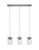 Toltec Lighting - 3213-GP-530 - Three Light Cluster Pendalier - Nouvelle - Graphite