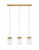 Toltec Lighting - 3213-NAB-531 - Three Light Cluster Pendalier - Nouvelle - New Age Brass