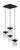 Toltec Lighting - 3214-ES-530 - Four Light Cluster Pendalier - Nouvelle - Espresso