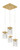 Toltec Lighting - 3214-NAB-530 - Four Light Pendalier - Nouvelle - New Age Brass