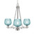Toltec Lighting - 323-AS-4605 - Three Light Chandelier - Uptowne - Aged Silver