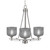 Toltec Lighting - 323-AS-4612 - Three Light Chandelier - Uptowne - Aged Silver
