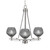 Toltec Lighting - 323-AS-4622 - Three Light Chandelier - Uptowne - Aged Silver