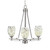 Toltec Lighting - 323-AS-5054 - Three Light Chandelier - Uptowne - Aged Silver