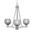 Toltec Lighting - 323-AS-5112 - Three Light Chandelier - Uptowne - Aged Silver