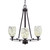 Toltec Lighting - 323-DG-5054 - Three Light Chandelier - Uptowne - Dark Granite