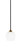 Toltec Lighting - 3401-MBBR-4811 - One Light Mini Pendant - Paramount - Matte Black & Brass