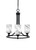 Toltec Lighting - 3403-MB-3009 - Three Light Chandelier - Paramount - Matte Black