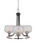 Toltec Lighting - 3403-MBBN-202 - Three Light Chandelier - Paramount - Matte Black & Brushed Nickel