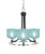 Toltec Lighting - 3403-MBBN-4615 - Three Light Chandelier - Paramount - Matte Black & Brushed Nickel