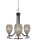 Toltec Lighting - 3403-MBBN-5054 - Three Light Chandelier - Paramount - Matte Black & Brushed Nickel