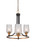 Toltec Lighting - 3403-MBBR-4250 - Three Light Chandelier - Paramount - Matte Black & Brass