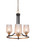 Toltec Lighting - 3403-MBBR-4253 - Three Light Chandelier - Paramount - Matte Black & Brass