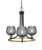Toltec Lighting - 3403-MBBR-4602 - Three Light Chandelier - Paramount - Matte Black & Brass