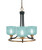 Toltec Lighting - 3403-MBBR-4615 - Three Light Chandelier - Paramount - Matte Black & Brass