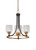 Toltec Lighting - 3403-MBBR-4810 - Three Light Chandelier - Paramount - Matte Black & Brass