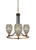 Toltec Lighting - 3403-MBBR-5054 - Three Light Chandelier - Paramount - Matte Black & Brass