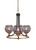Toltec Lighting - 3403-MBBR-5112 - Three Light Chandelier - Paramount - Matte Black & Brass