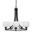 Toltec Lighting - 3405-MB-4101 - Five Light Chandelier - Paramount - Matte Black