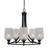 Toltec Lighting - 3405-MB-4253 - Five Light Chandelier - Paramount - Matte Black