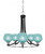 Toltec Lighting - 3405-MBBN-4625 - Five Light Chandelier - Paramount - Matte Black & Brushed Nickel