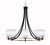 Toltec Lighting - 3408-MBBN-310 - Eight Light Chandelier - Paramount - Matte Black & Brushed Nickel