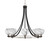 Toltec Lighting - 3408-MBBN-4109 - Eight Light Chandelier - Paramount - Matte Black & Brushed Nickel