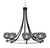 Toltec Lighting - 3408-MBBN-4622 - Eight Light Chandelier - Paramount - Matte Black & Brushed Nickel
